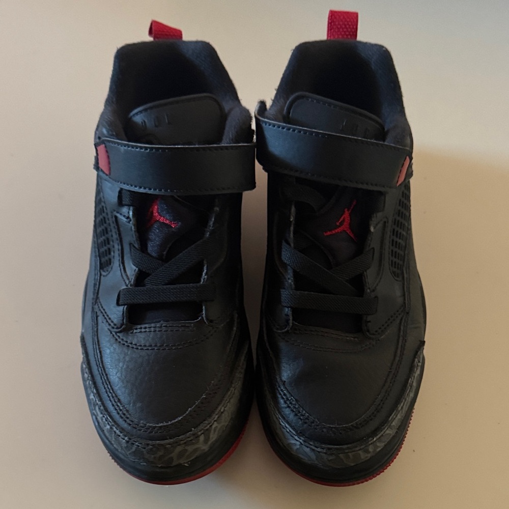 Jordan Kids Black and Red Sneakers
